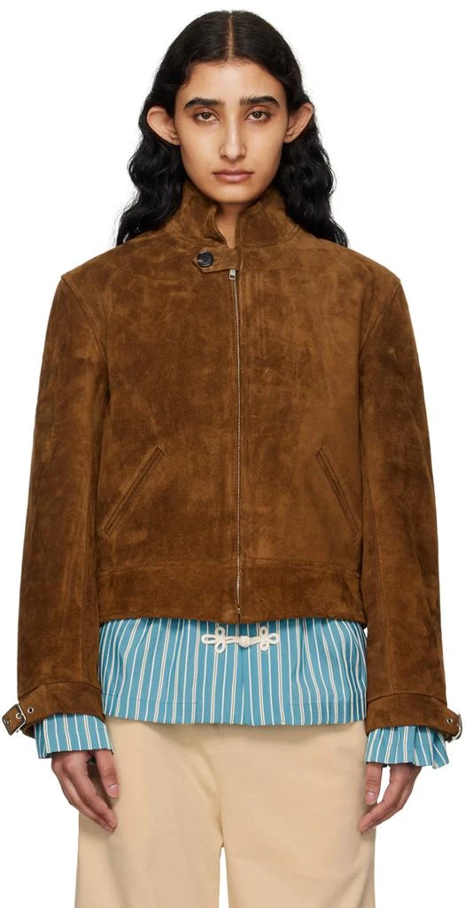 BODE Brown Howard Leather Jacket 1