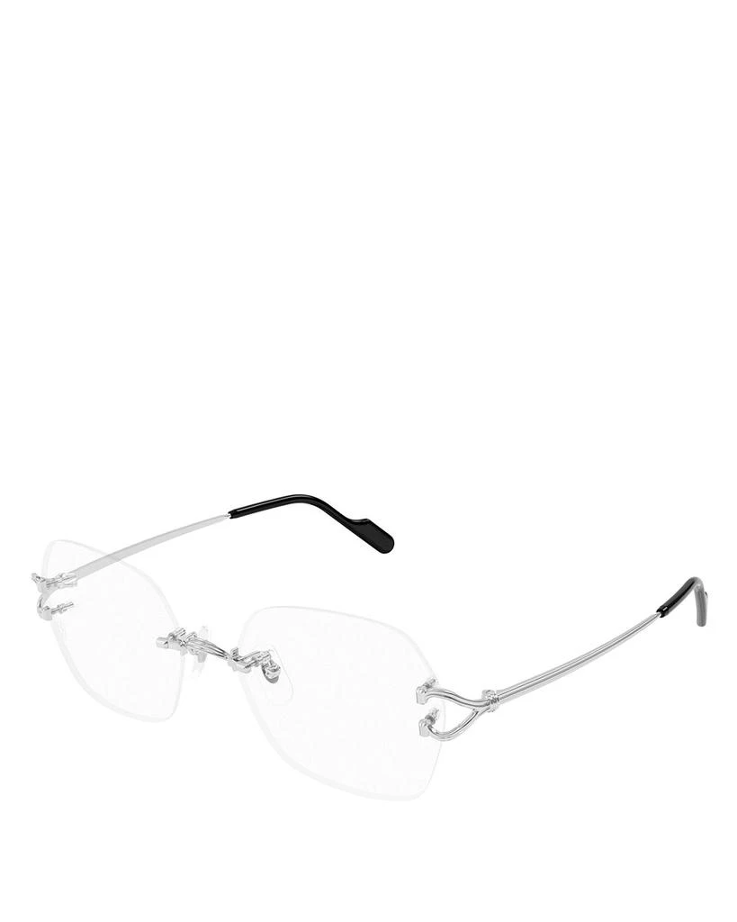 Cartier C Decor Rimless Square Optical Glasses, 55mm 1