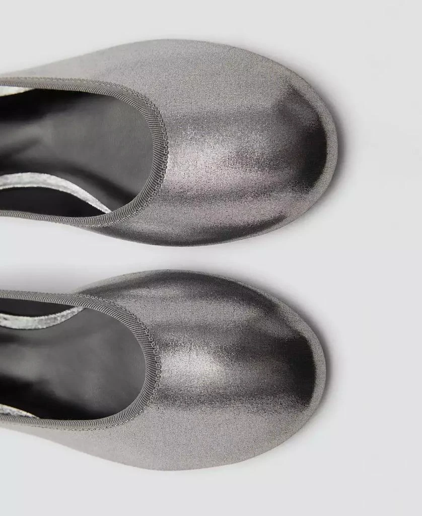 Mango Women's Metallic Ballet Flats 4