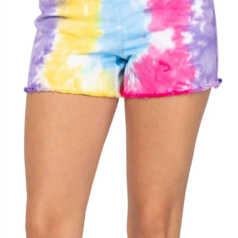 Judy Blue Snow Cone Tie Dye Cut Off High Waist Short 1