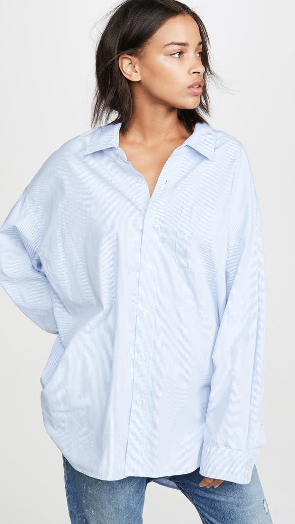 R13 Drop Neck Oxford Shirt