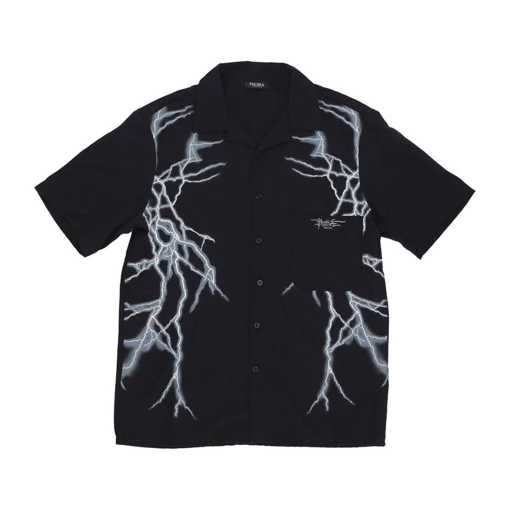 PHOBIA Short Sleeve Men's Lateral Lightning Shirt Black/white 1