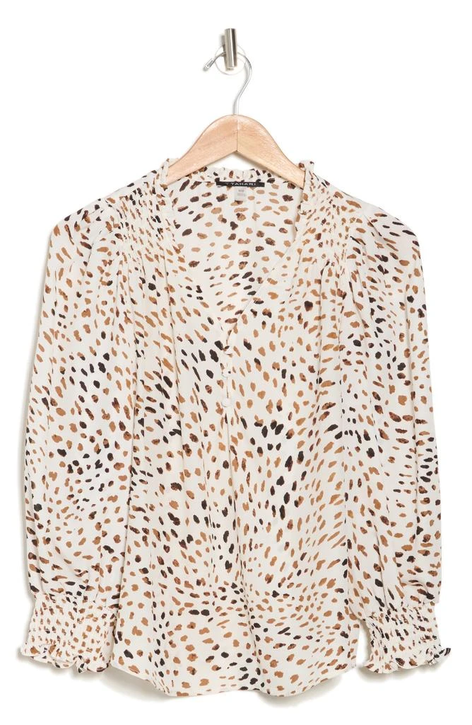 Tahari Smocked Button-Up Shirt 3