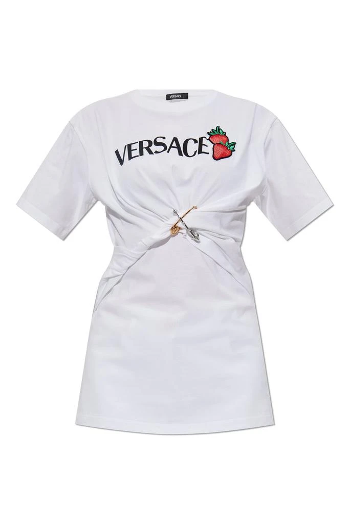 Versace Versace Safety-Pin Detailed Crewneck T-Shirt 1