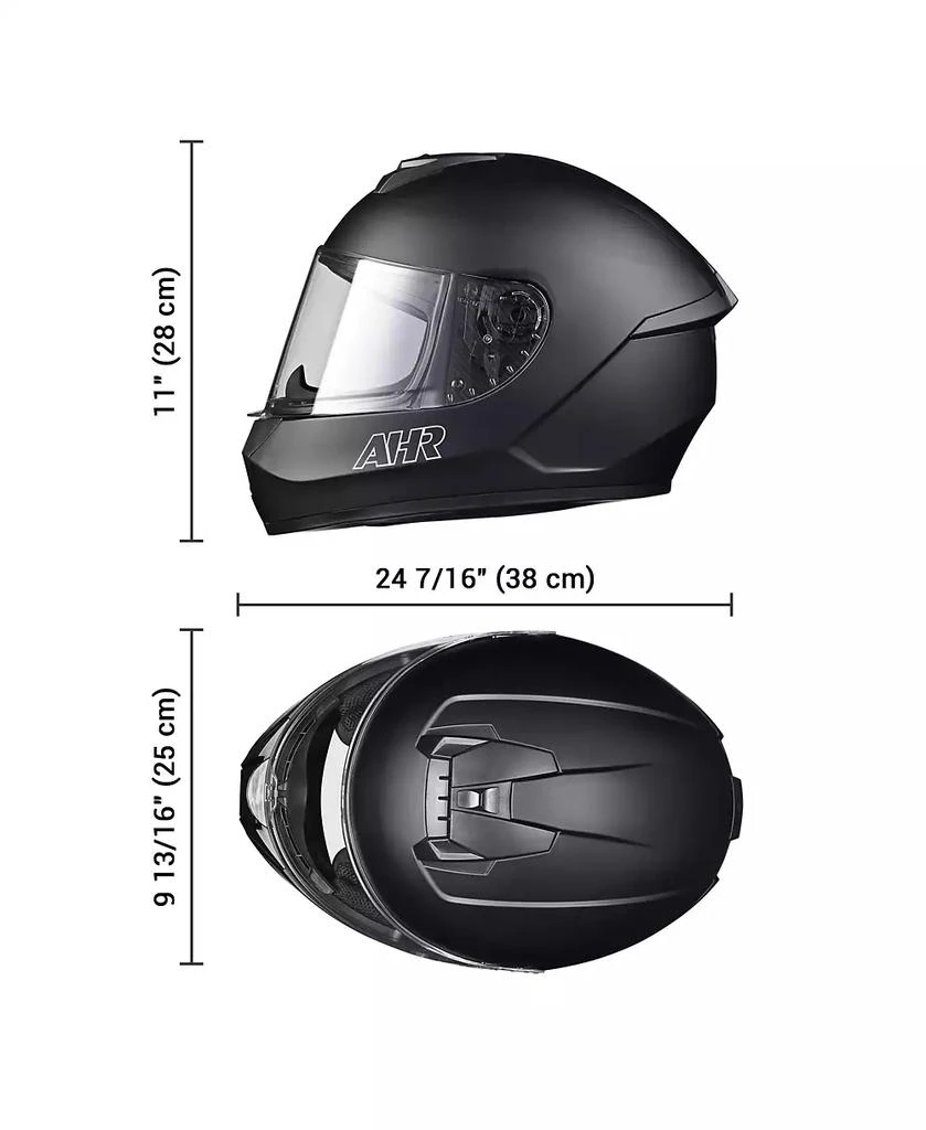AHR RUN-F3 Full Face Motorcycle Helmet DOT Removable Liner Street Bike Adult XL 8