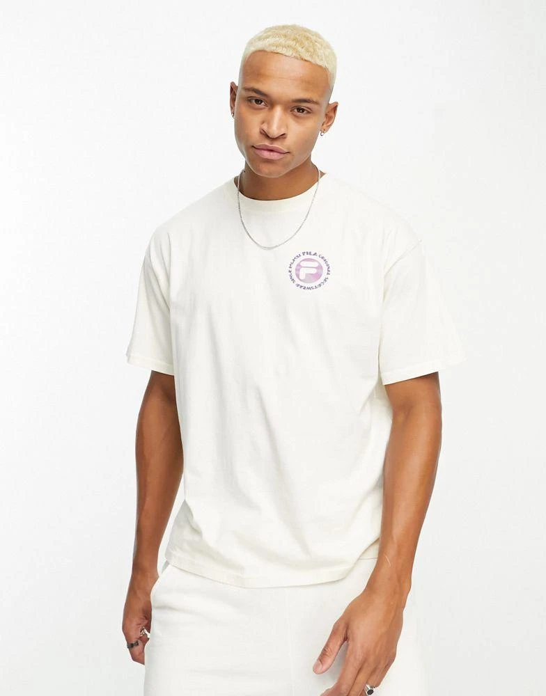 Fila Fila Haze oversized t-shirt with back print in ecru 2