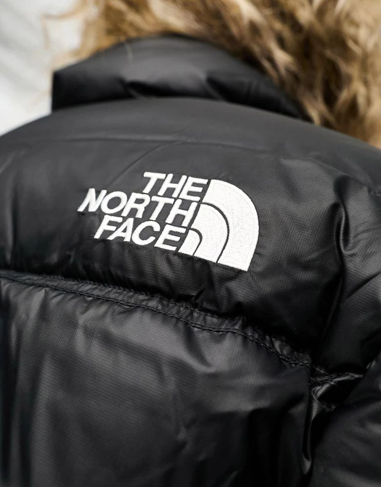 The North Face The North Face Nuptse cropped down puffer jacket in black 2