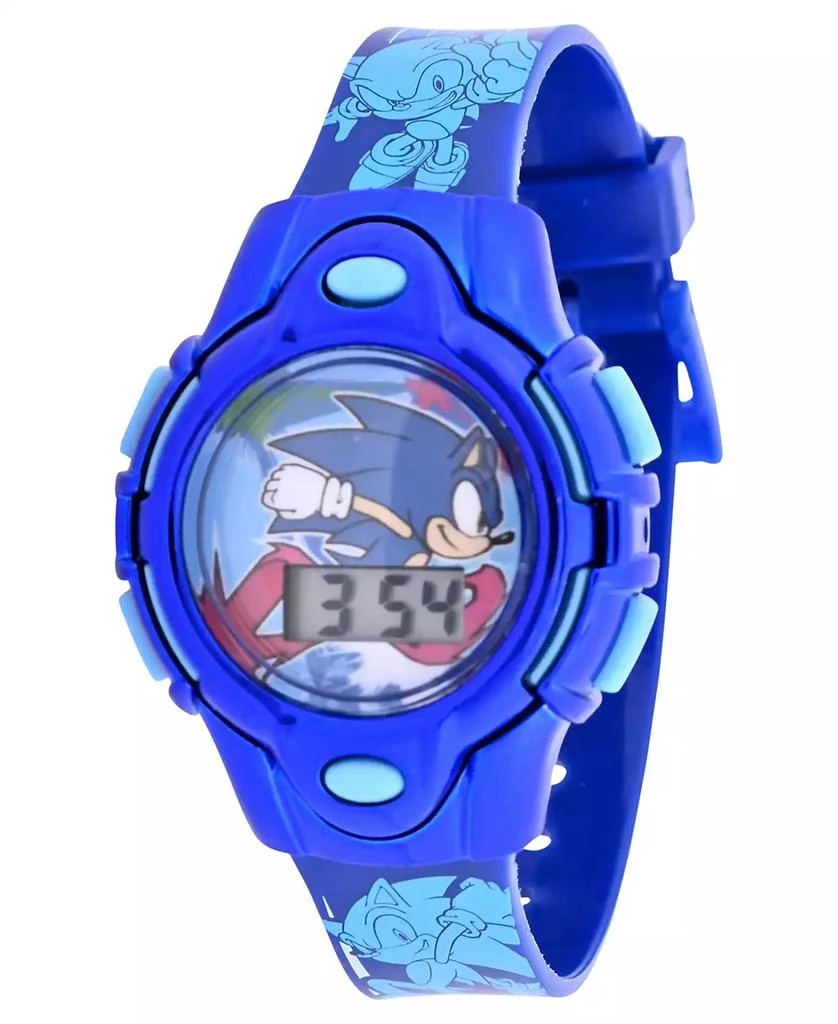 Accutime Kids Unisex Sega Sonic the Hedgehog Blue Silicone Strap Watch 35.5mm Set 2