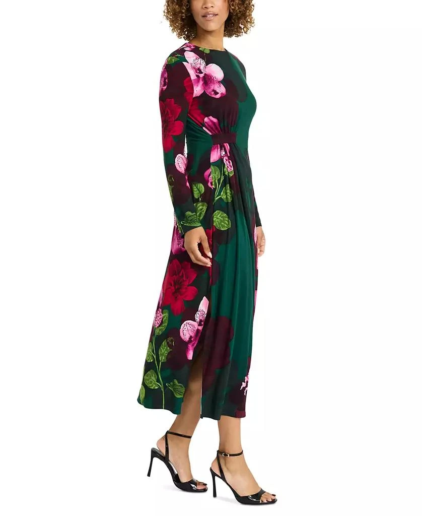 Maggy London Women's Floral-Print Gathered A-Line Dress 3