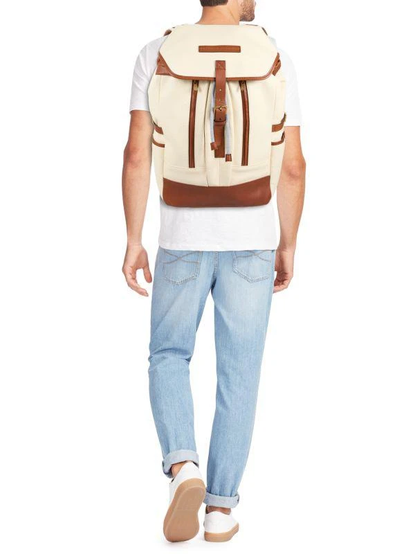 Brunello Cucinelli Leather Trim Backpack 2