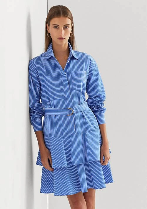 Ralph Lauren Ralph Lauren Striped Broadcloth Tiered Shirtdress 4