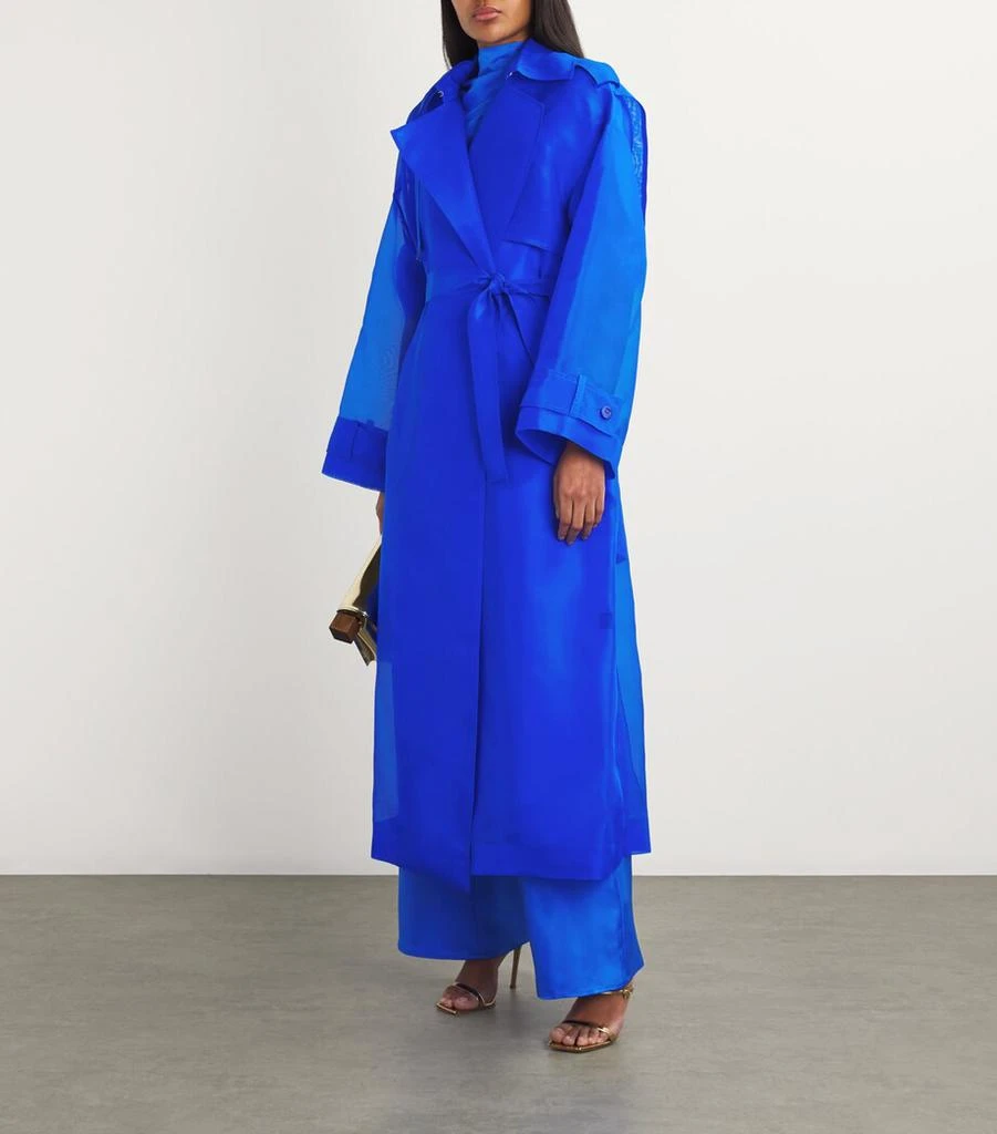 LAPOINTE Silk Organza Trench Coat 2