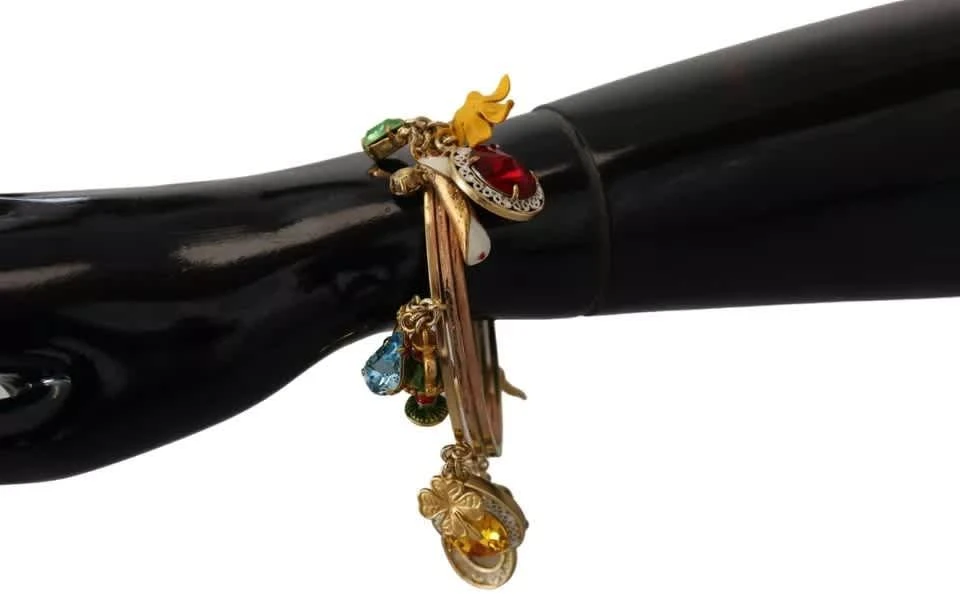 Dolce 
Gabbana multi Crystal Tone Brass Bangle Women
s Bracelet (Pre-Owned) 2