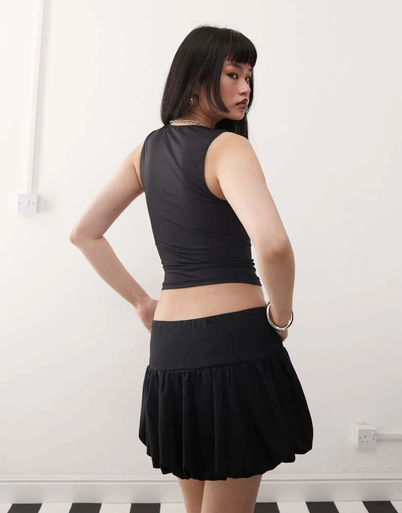 Princess Polly Princess Polly thick strap leopard peekaboo top in black 4
