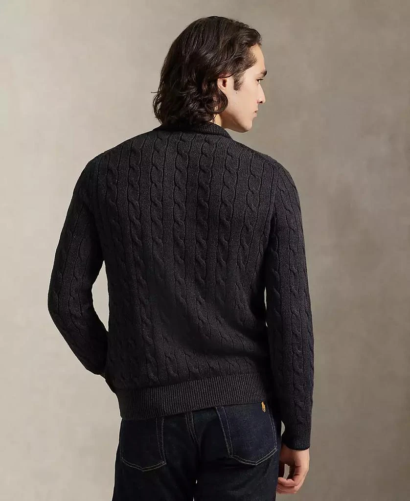 Ralph Lauren Men's Cable-Knit Cotton Polo Collar Sweater 4