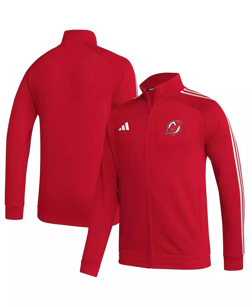 Adidas Men's Red New Jersey Devils Raglan Full-Zip Track Jacket 1