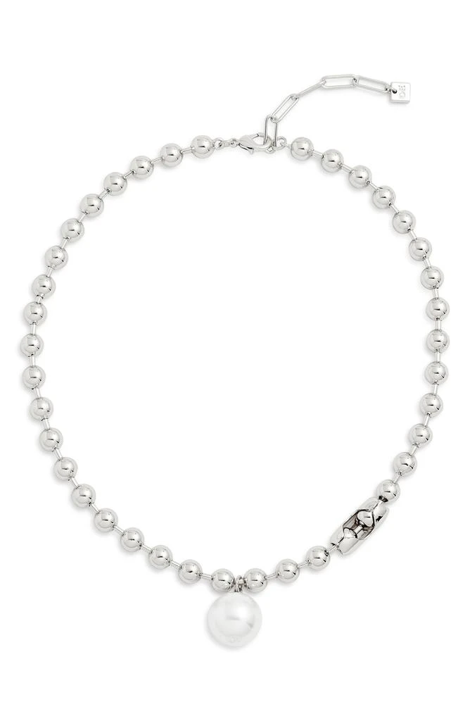 Open Edit Shotbead Cultured Pearl Collar Necklace
