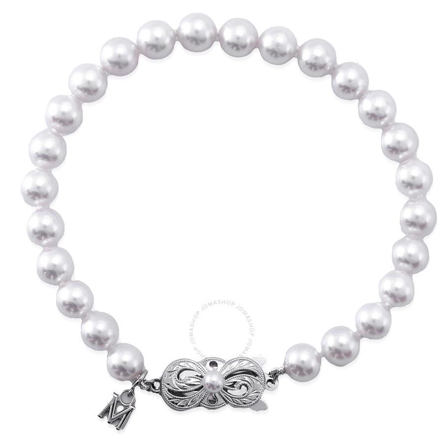 Mikimoto 6.5mm-6mm "A" Quality Akoya Pearl Bracelet With 18K White Gold Clasp