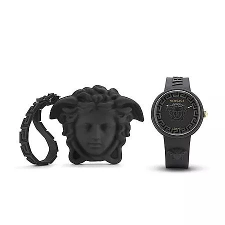 Versace Versace Medusa Pop Swiss Quartz Black Silicone Watch, 39mm 4