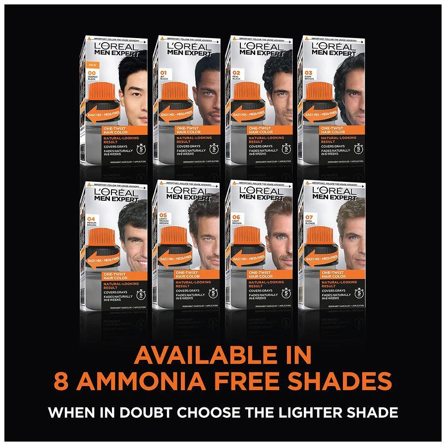 L'Oreal Paris Men's Expert Easy Apply One-Twist Permanent Men's Hair Color, Gray Coverage 9