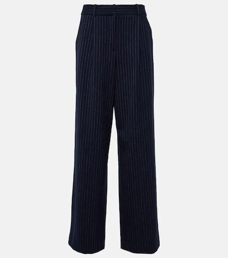 VERONICA BEARD Heyser pinstripe high-rise wide-leg pants 1