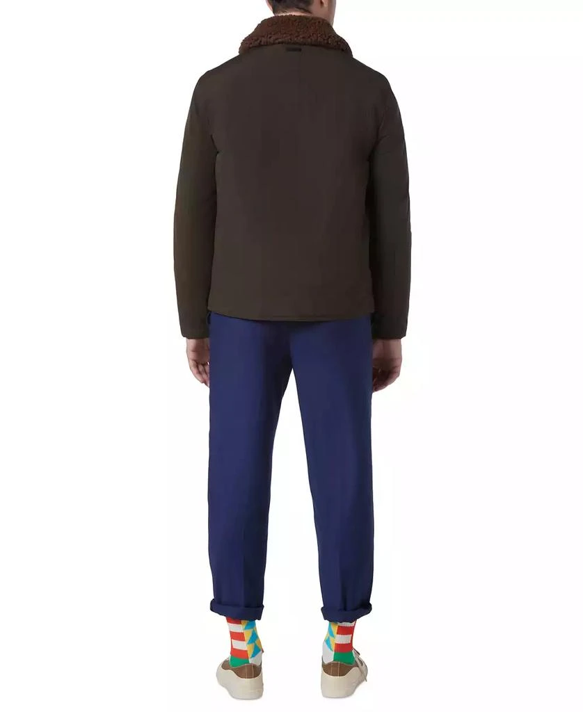 Marc New York by Andrew Marc Men's Randall Insulated Waxed Cotton Aviator Jacket with Fleece Collar 2