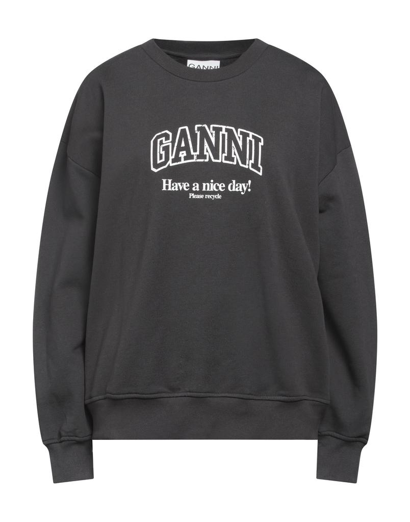 Ganni Ganni Egret Logo Intarsia Graphic Bees O-Neck Pullover