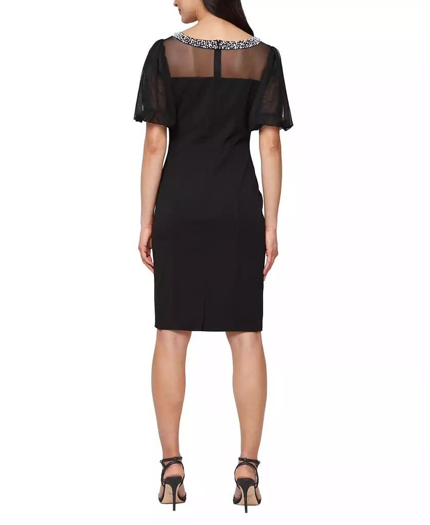 sachin and babi light blue dress ALEX EVENINGS 3/4 Sleeve Ruched Sheath Dress Size: 8 main image 1