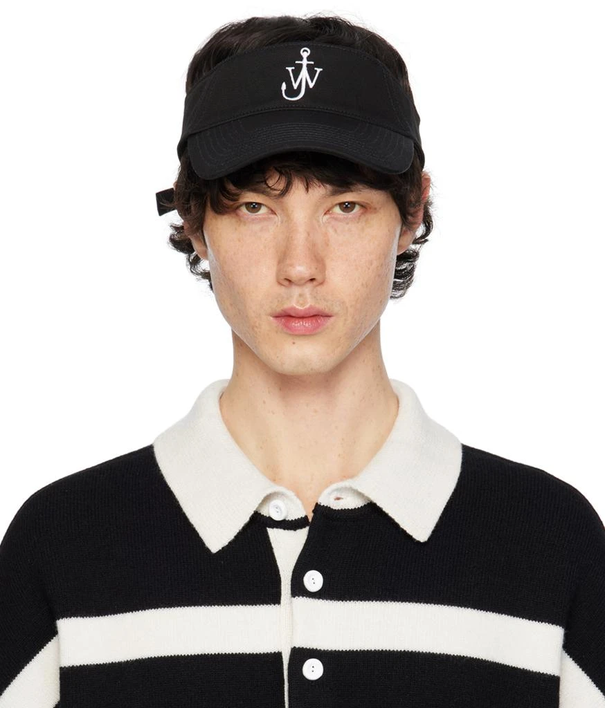 JW Anderson Black Anchor Logo Visor 1