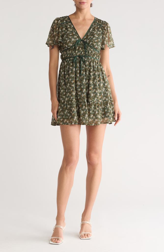 Blu Pepper Floral Minidress