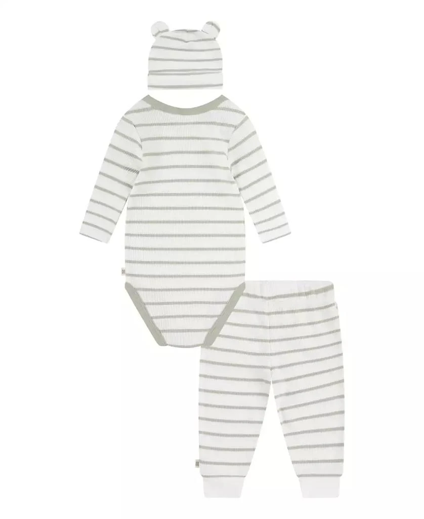 Huggies Baby Boys Cotton Waffle Bodysuit, Pants & Hat, 3 Piece Set 2