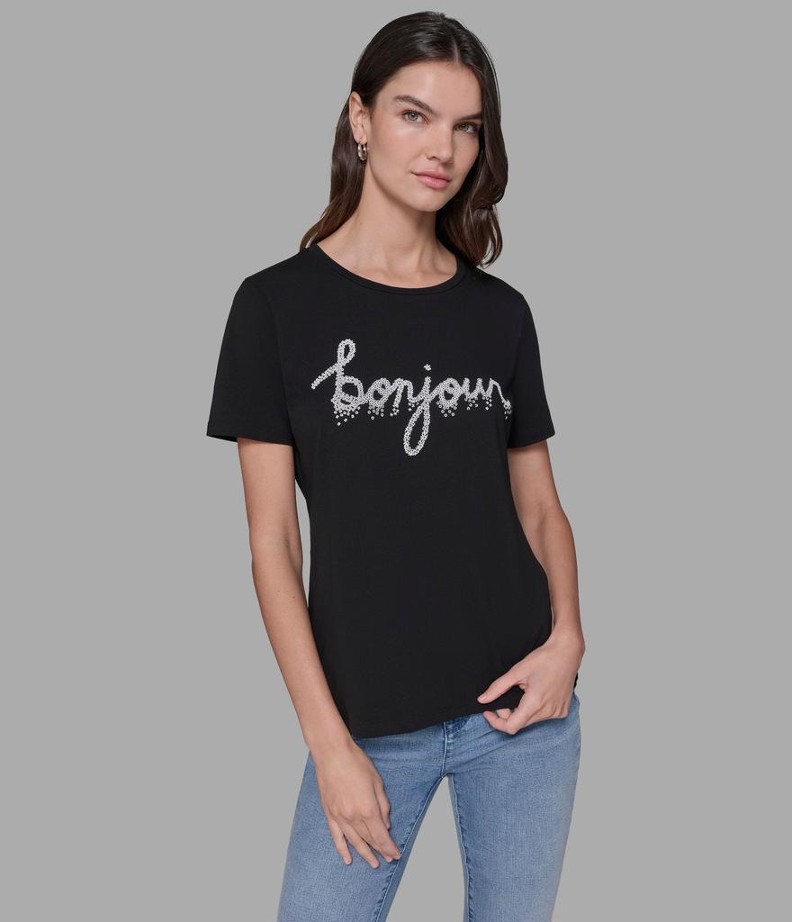 Karl Lagerfeld Paris BONJOUR EMBELLISHED TEE