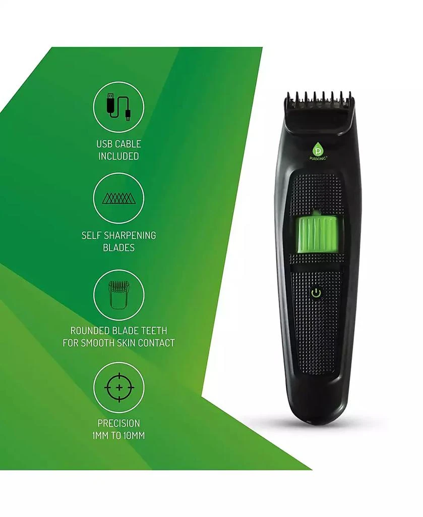 PURSONIC Full-Range Men
s Grooming: 4-Piece Beard Care Set, Beard and Body Trimmer, Nose Trimmer, 
Assorted Face and Body Wipes 3