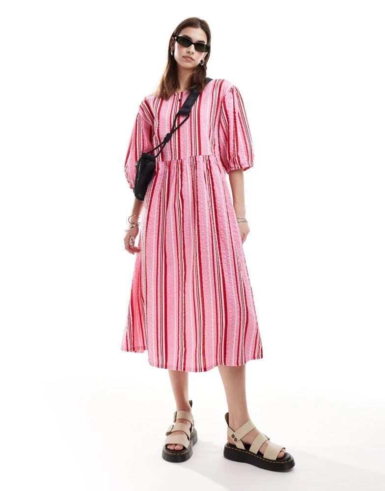 simple dress midi RIXO Clarice Linen Midi Black
