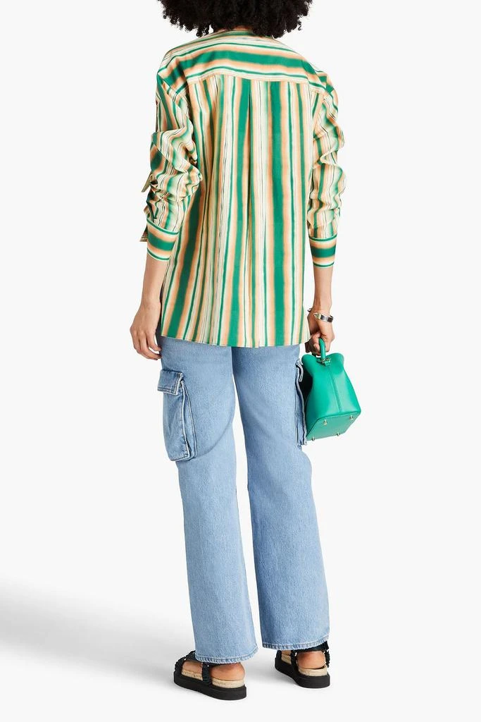 3.1 PHILLIP LIM Ruched striped cotton-poplin shirt 3