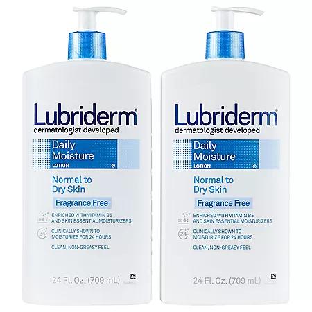 Lubriderm Lubriderm Daily Moisture Body Lotion, Fragrance-Free, 24 oz., 2 pk.