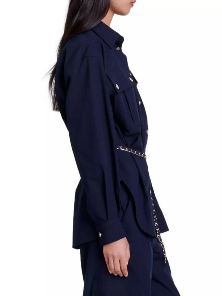 Maje Belted Long Shirt 3