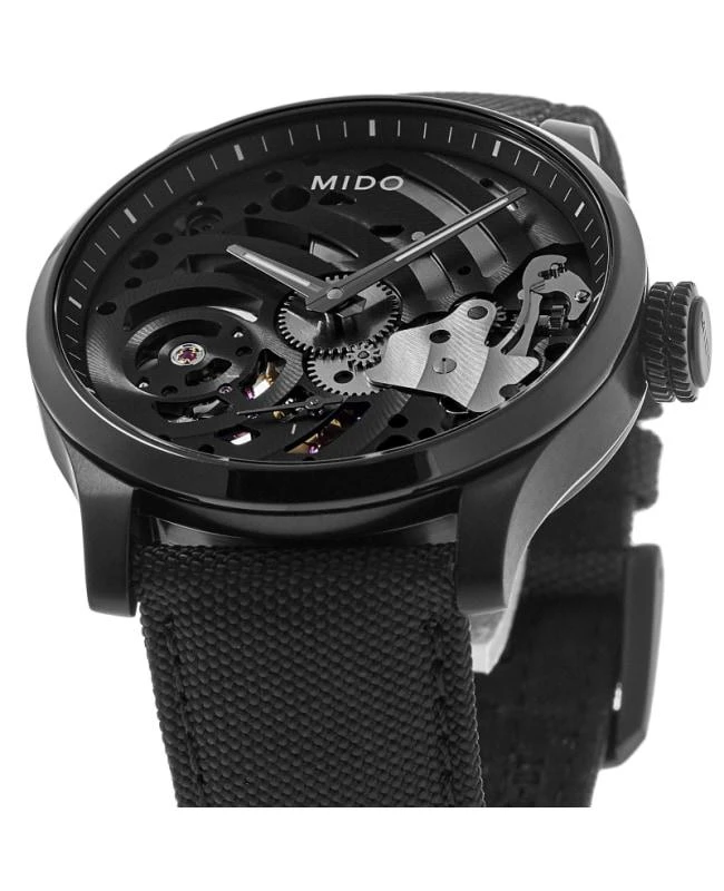 MIDO Mido Multifort Mechanical Skeleton Limited Edition Black Fabric Strap Men's Watch M032.605.47.410.00 2