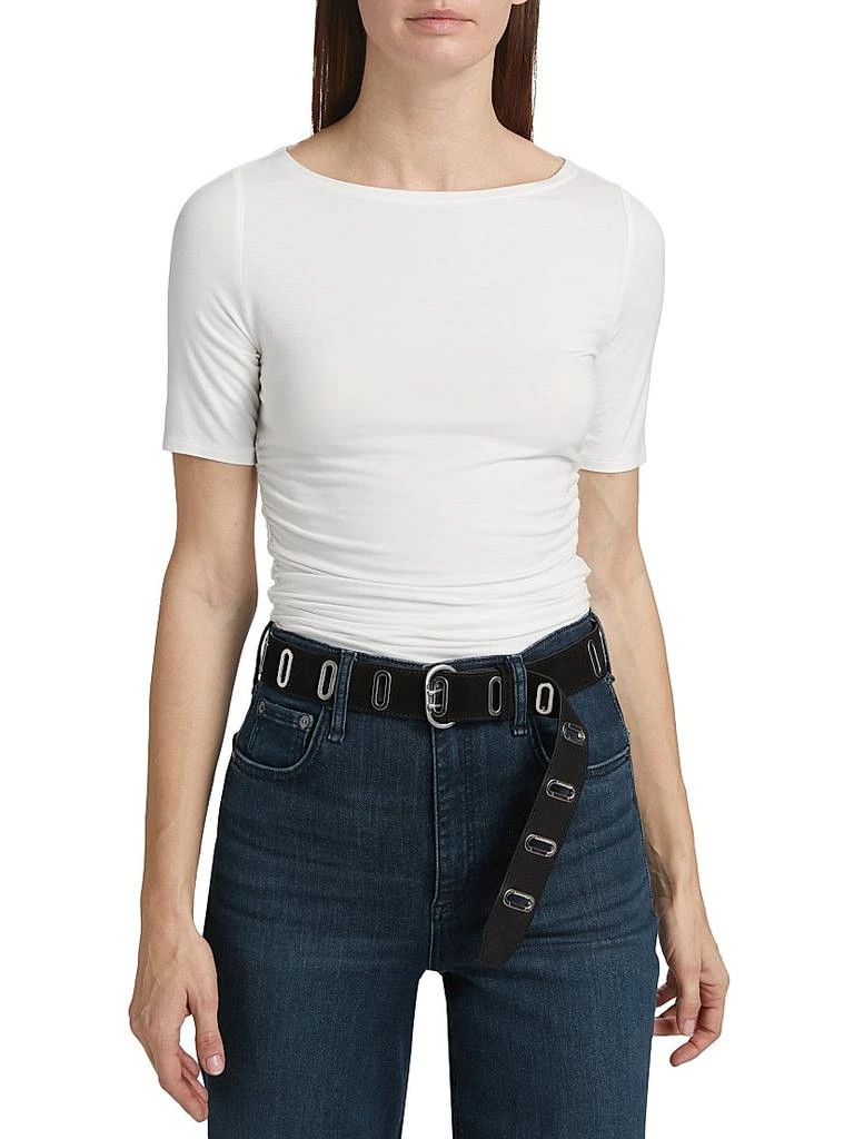Rag & Bone Luca Ruched Short-Sleeve Top 3