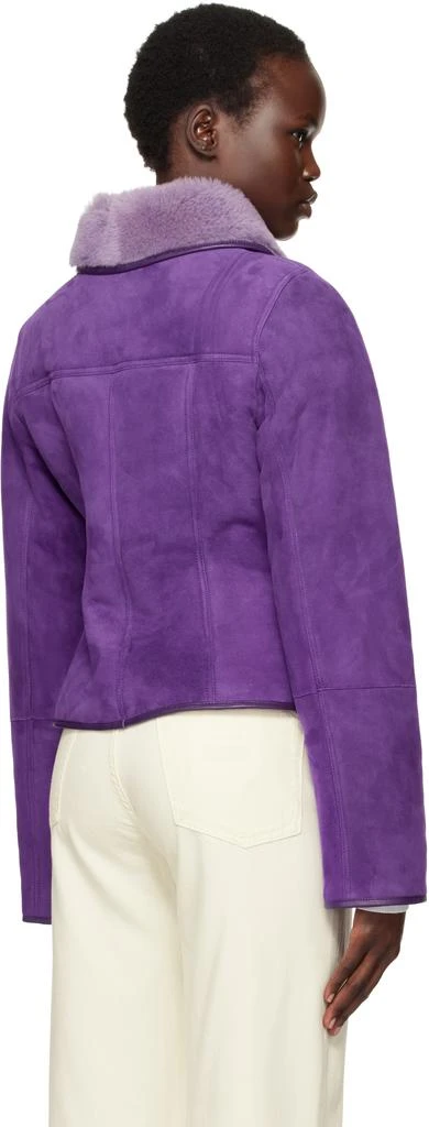 Saks Potts Purple Felix Shearling Jacket 3