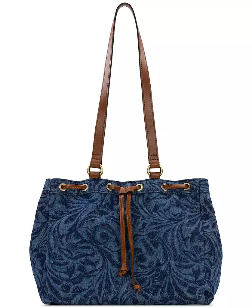 Patricia Nash Mouliana Small Denim Drawstring Satchel