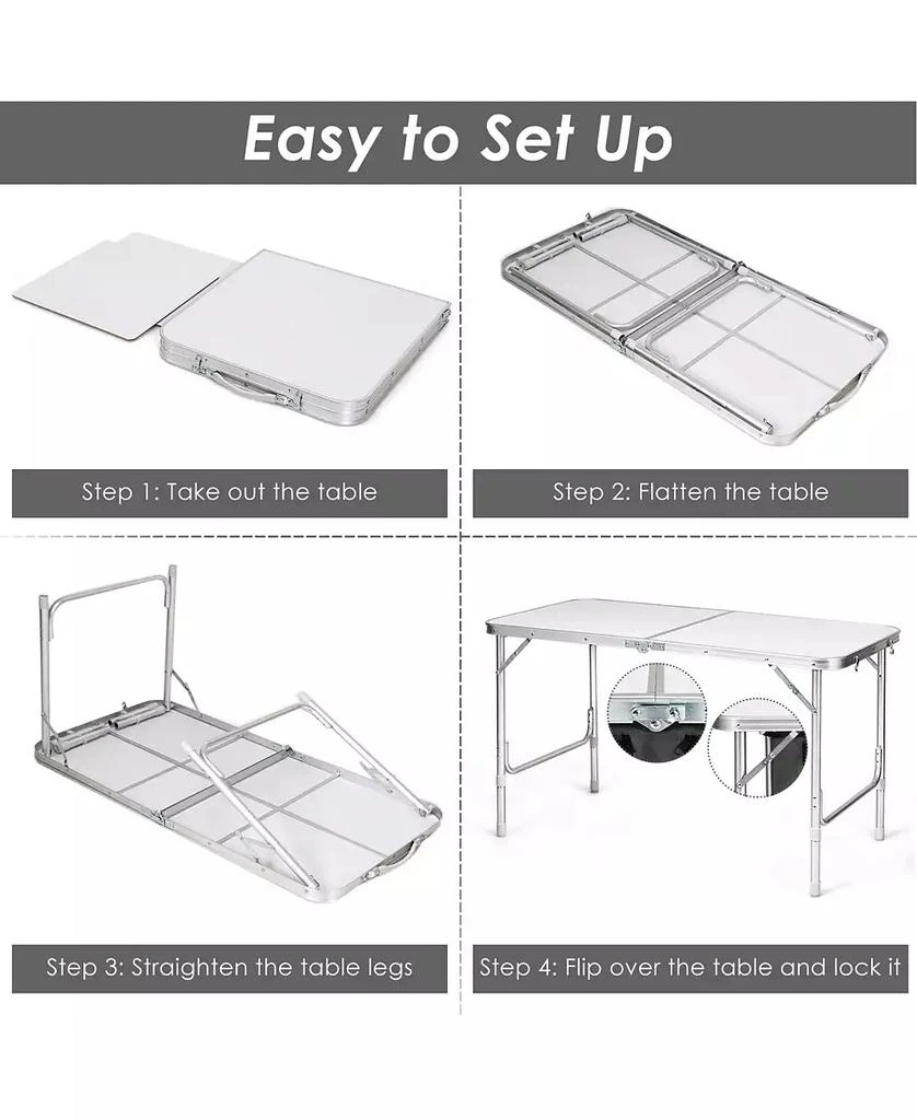 KUYOTQ Height Adjustable Folding Camping  Table 7