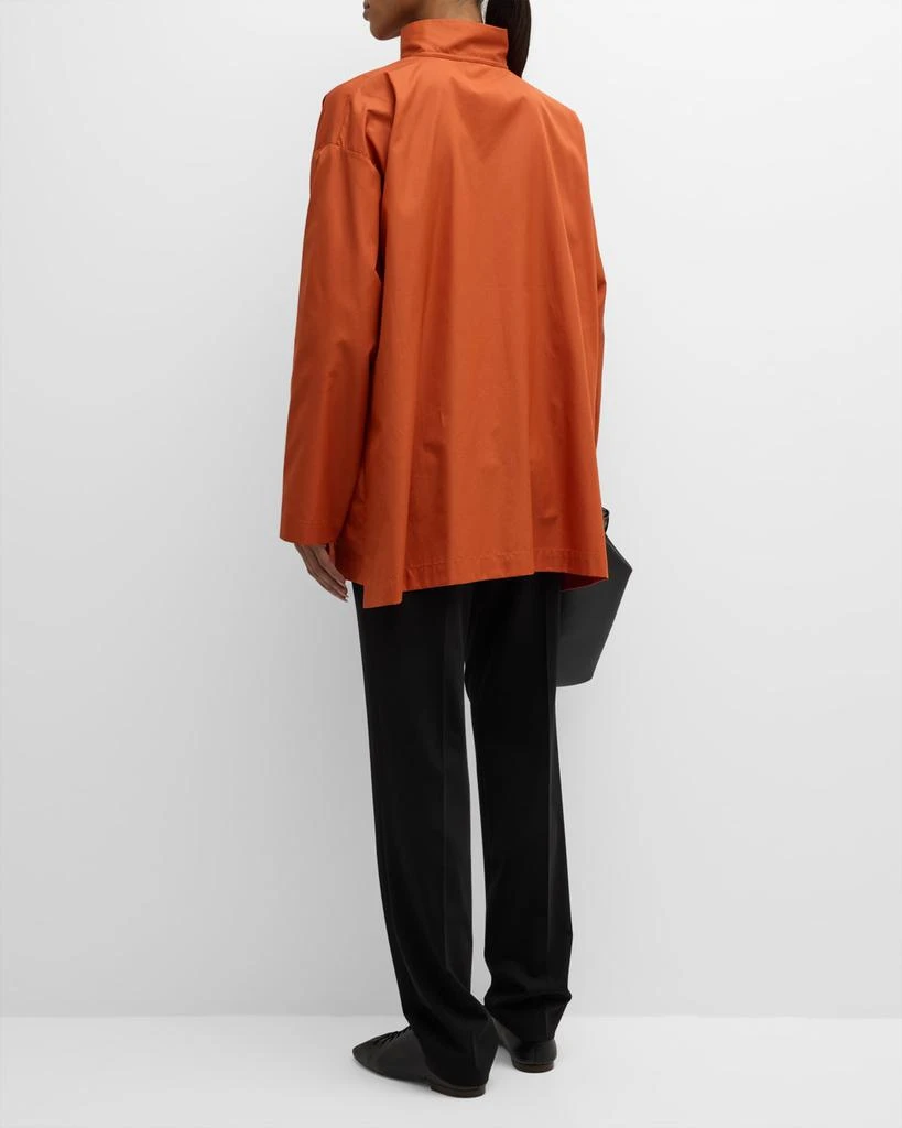 Eskandar Slim A-Line Two Collar Shirt with Stepped Insert (Long Length) 6