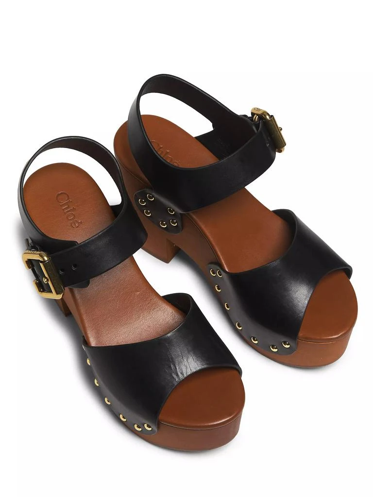 Chloé Jeannette Leather Clogs 4