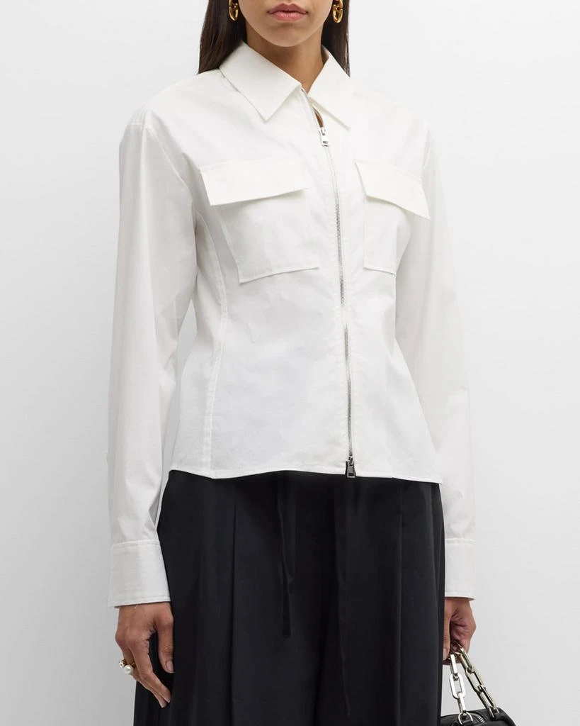 A.L.C. Sage Cotton Zip Top 4