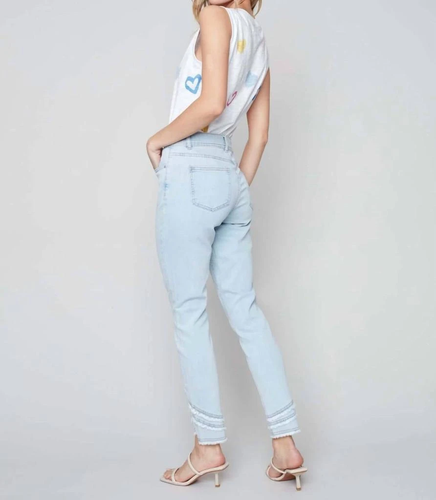 Charlie B Charlie B - Frayed Hem Ankle Jeans 2