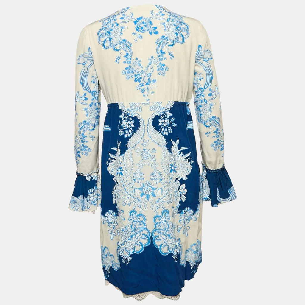 chinese dress ladies 2006 Roberto Cavalli Embellished Ivory Silk High-Slit Trained Gown