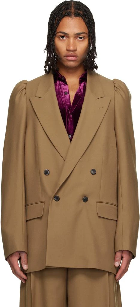 Dries Van Noten Brown Wool Twill Blazer 1