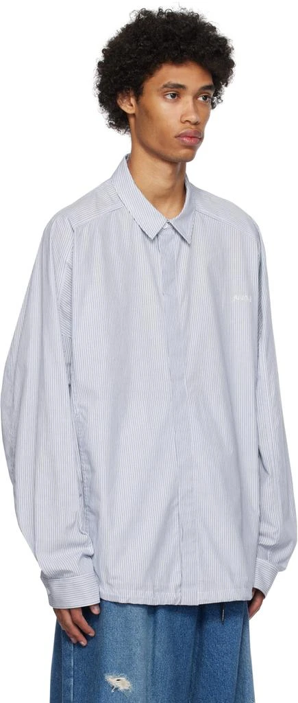 Juun.J Blue Striped Shirt 2