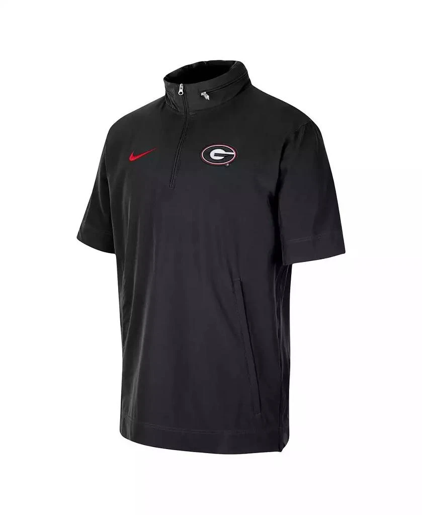 NIKE Men's Black Georgia Bulldogs Coaches Half-Zip Short Sleeve Jacket 3